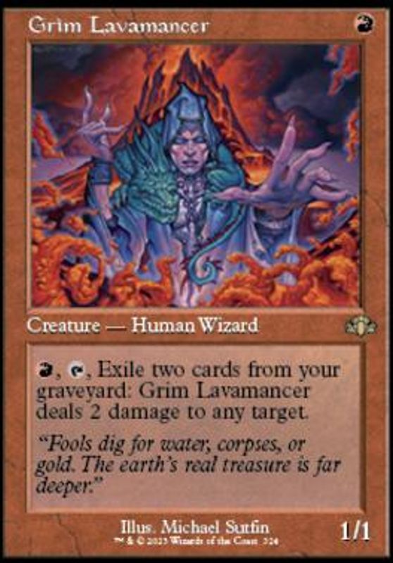Grim Lavamancer (Retro Frame) (foil)