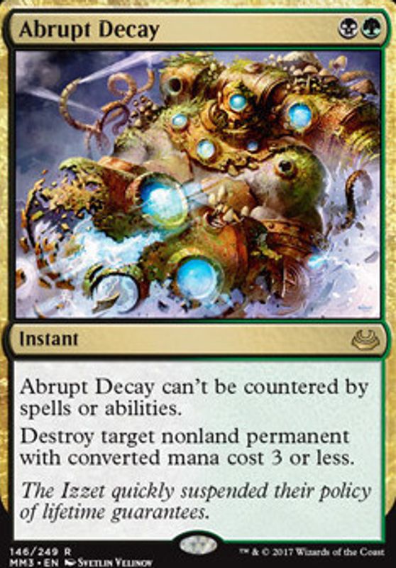 Abrupt Decay