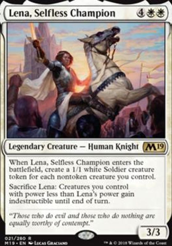 Lena, Selfless Champion