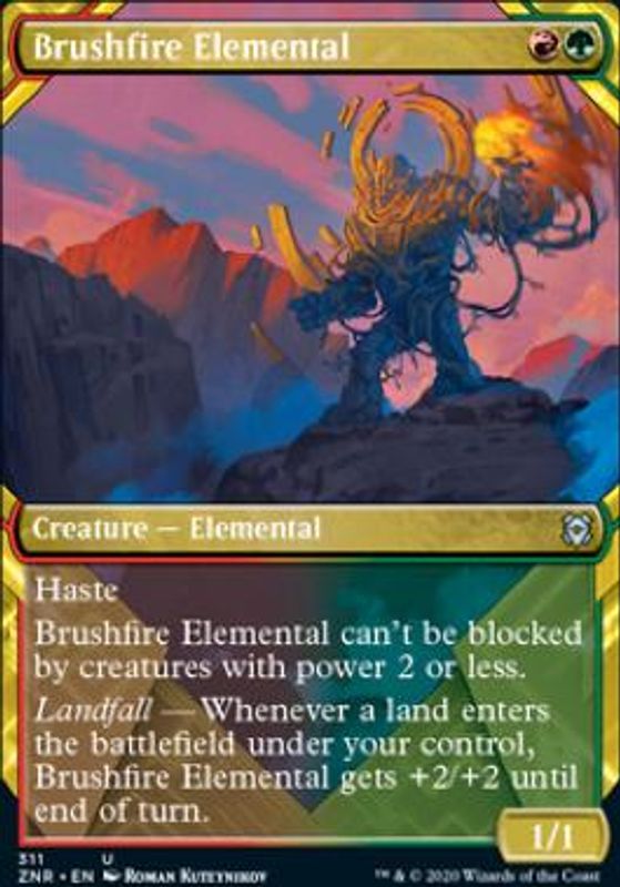 Brushfire Elemental (Showcase) (foil)