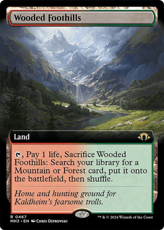 Wooded Foothills (Extended Art) (Foil)