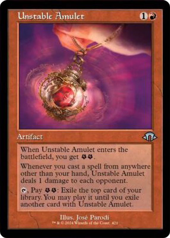 Unstable Amulet (Retro Frame) (Foil)